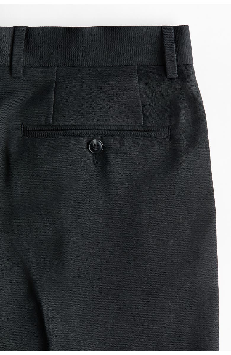 H&M Regular Fit Suit Trousers, Alternate, color, Black