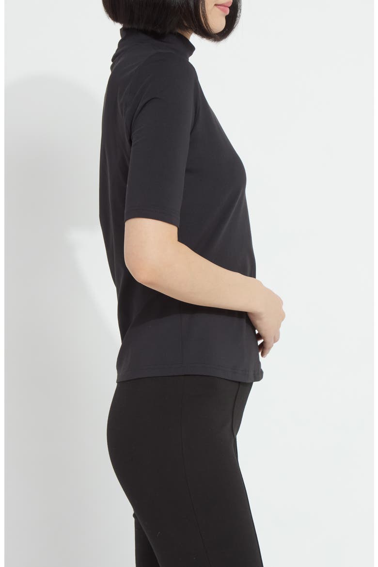 Clara Mock Neck Top, Alternate, color, BLACK