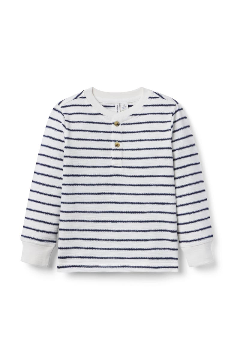 Janie and Jack Striped Henley Tee, Main, color, 