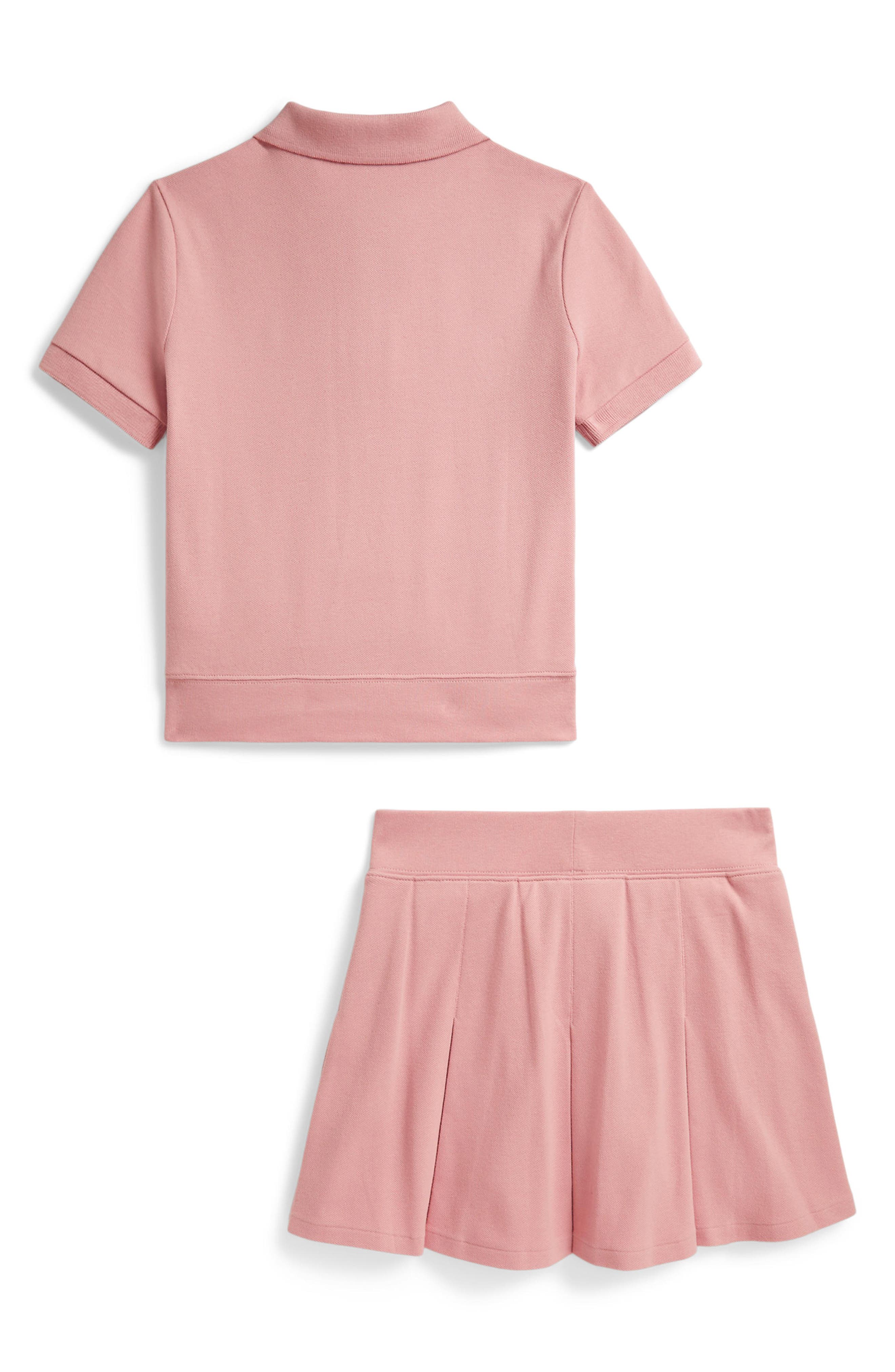 Детские Polo Ralph Lauren Kids' Stretch Mesh Polo & Skirt Set — фото 2