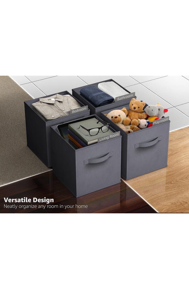 SORBUS Collapsible Storage Cube, Alternate, color, Gray