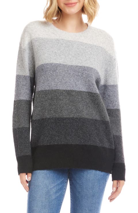 Ombré Stripe Colorblock Sweater