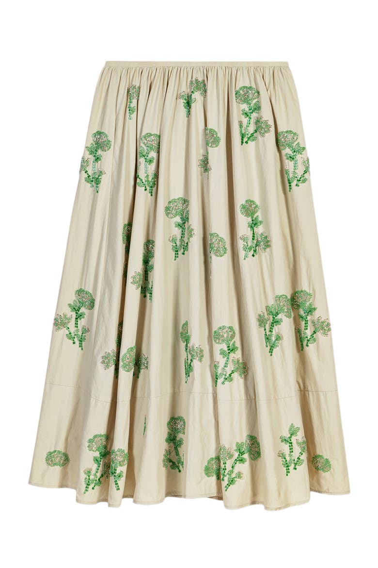 Embroidered technical skirt, Alternate, color, Beige