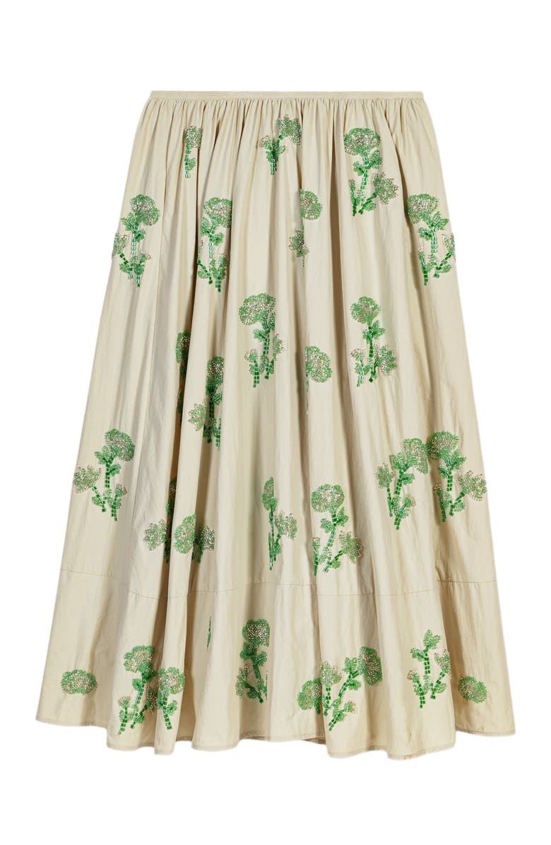 maje Embroidered technical skirt, Alternate, color, Beige