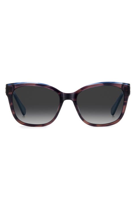 fatimah 55mm gradient polarized rectangular sunglasses