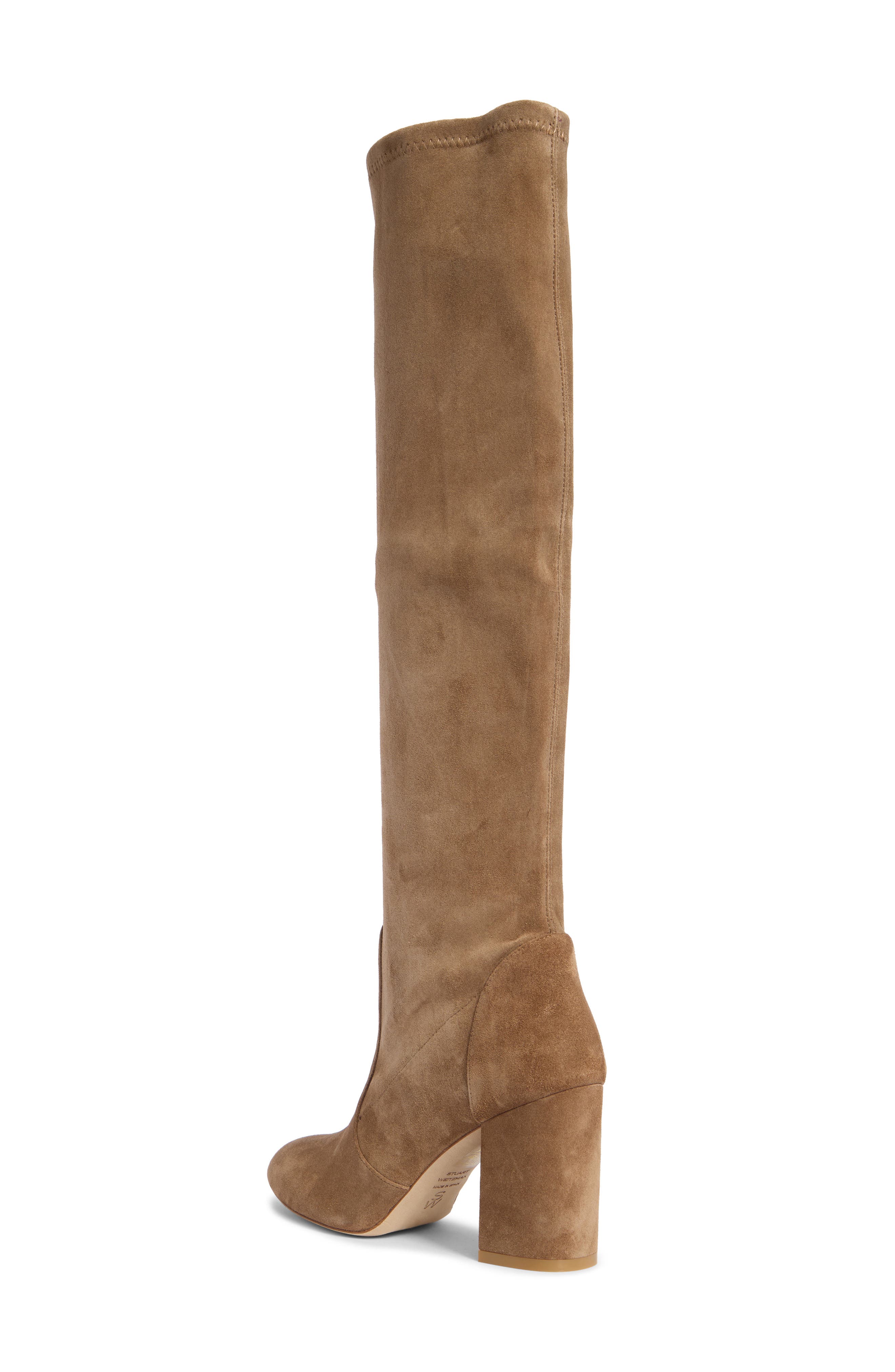 Stuart Weitzman Yuliana Knee High Slouch Boot, Alternate, color, Khaki