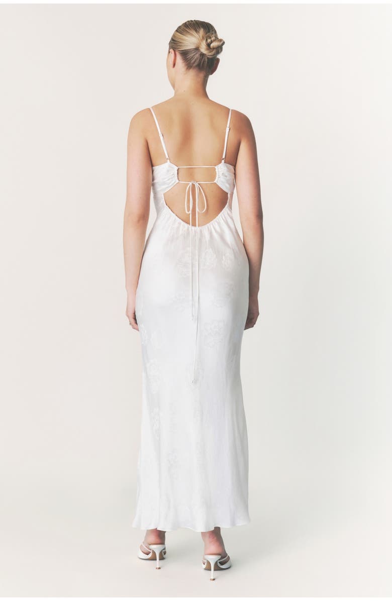 Six Stories Paloma Satin Floral Jacquard Maxi Dress, Alternate, color, 