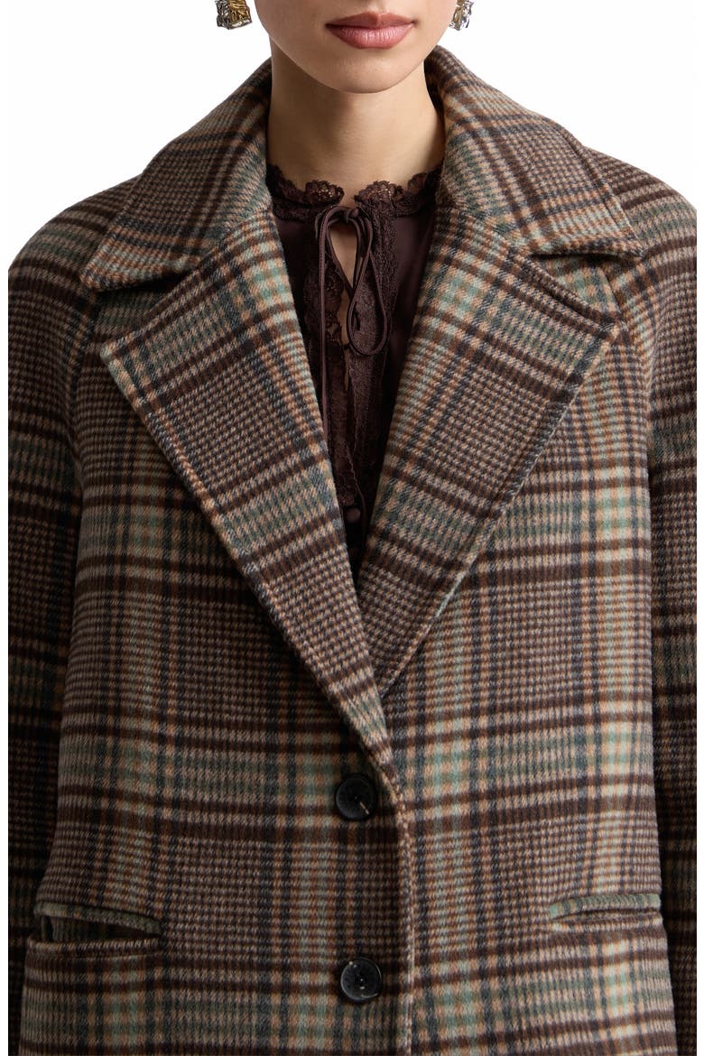 Walker Long Coat, Alternate, color, BROWN MULTI PLAID