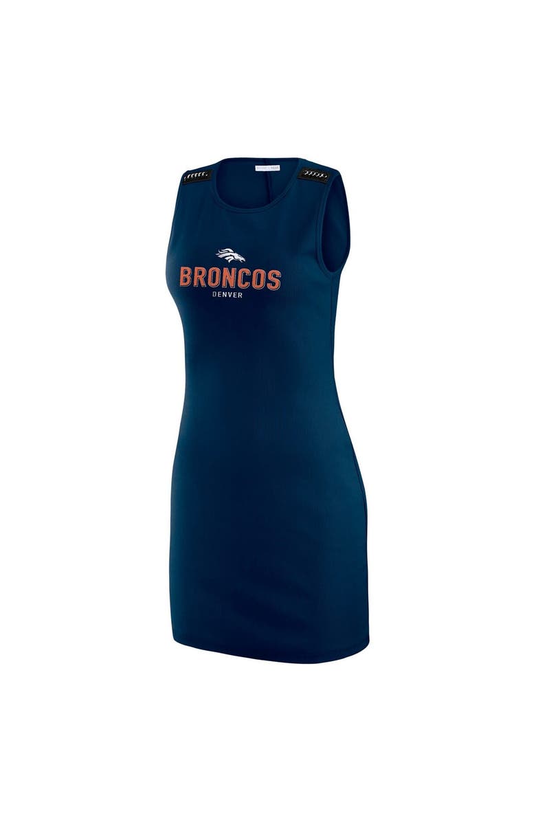 WEAR by Erin Andrews Women's WEAR by Erin Andrews x Gracie Hunt Navy Denver Broncos Ribbed Tank Dress, Alternate, color, Navy