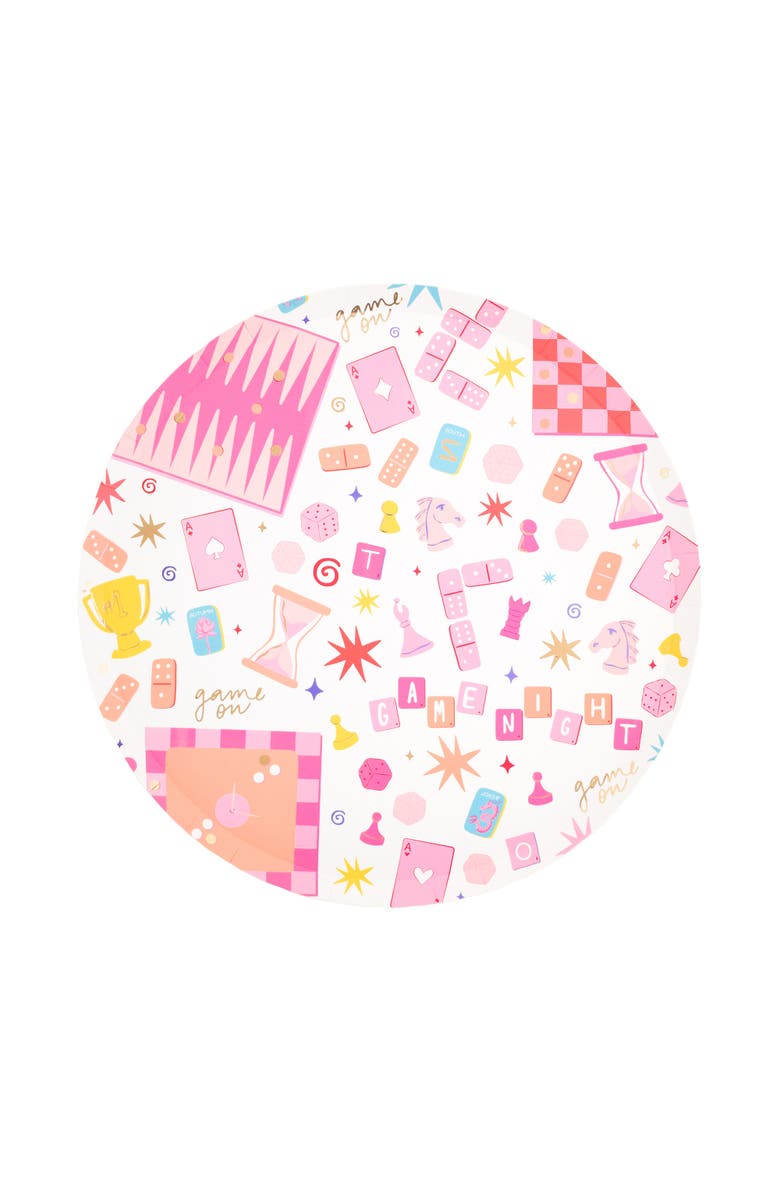 Jollity 
Co. Game Night Pattern Dinner Plates, Main, color, Assorted Pre-Pack