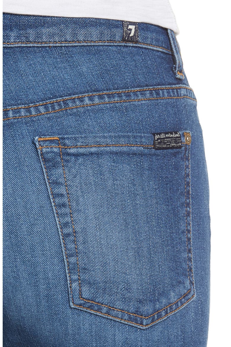 7 For All Mankind® Ali Split Hem Crop Flare Jeans, Alternate, color, SUNRISE- LXSR
