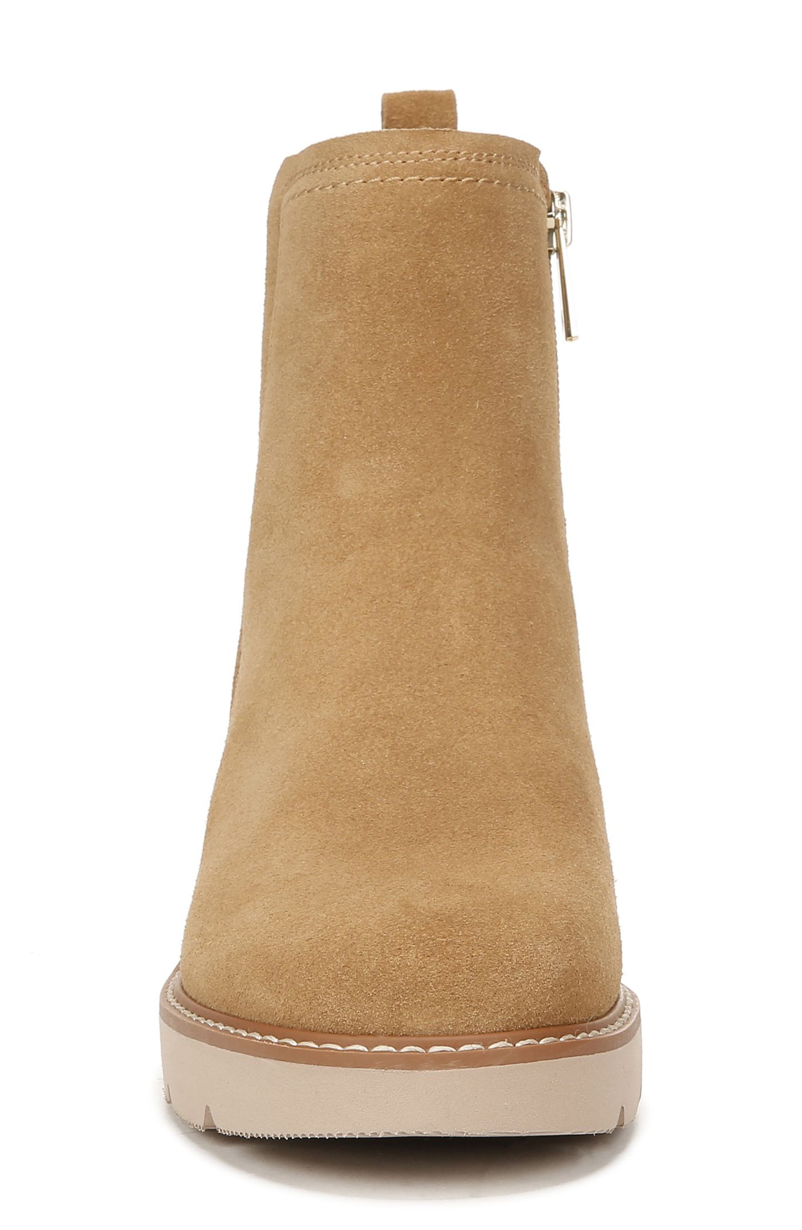 Darry Water Repellent Platform Bootie, Alternate, color, CARAMEL BROWN SUEDE