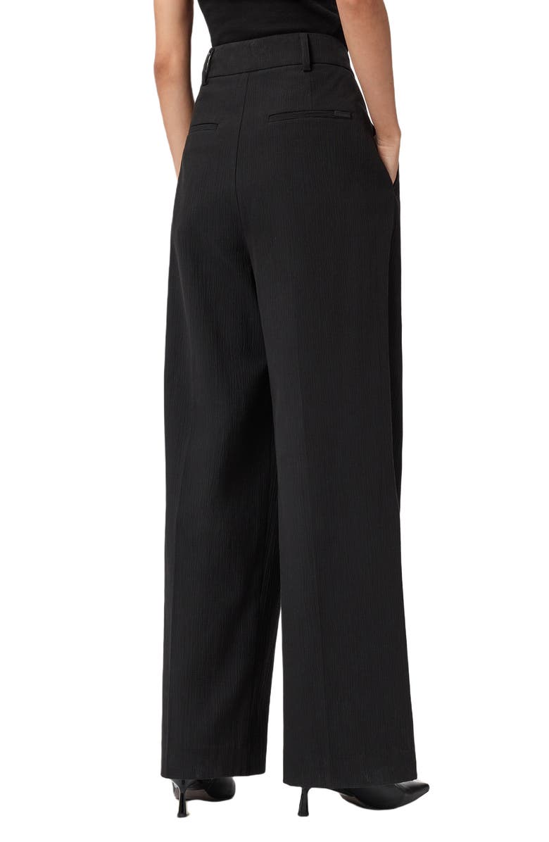 AllSaints Essen Stretch Cotton Pants, Alternate, color, Black