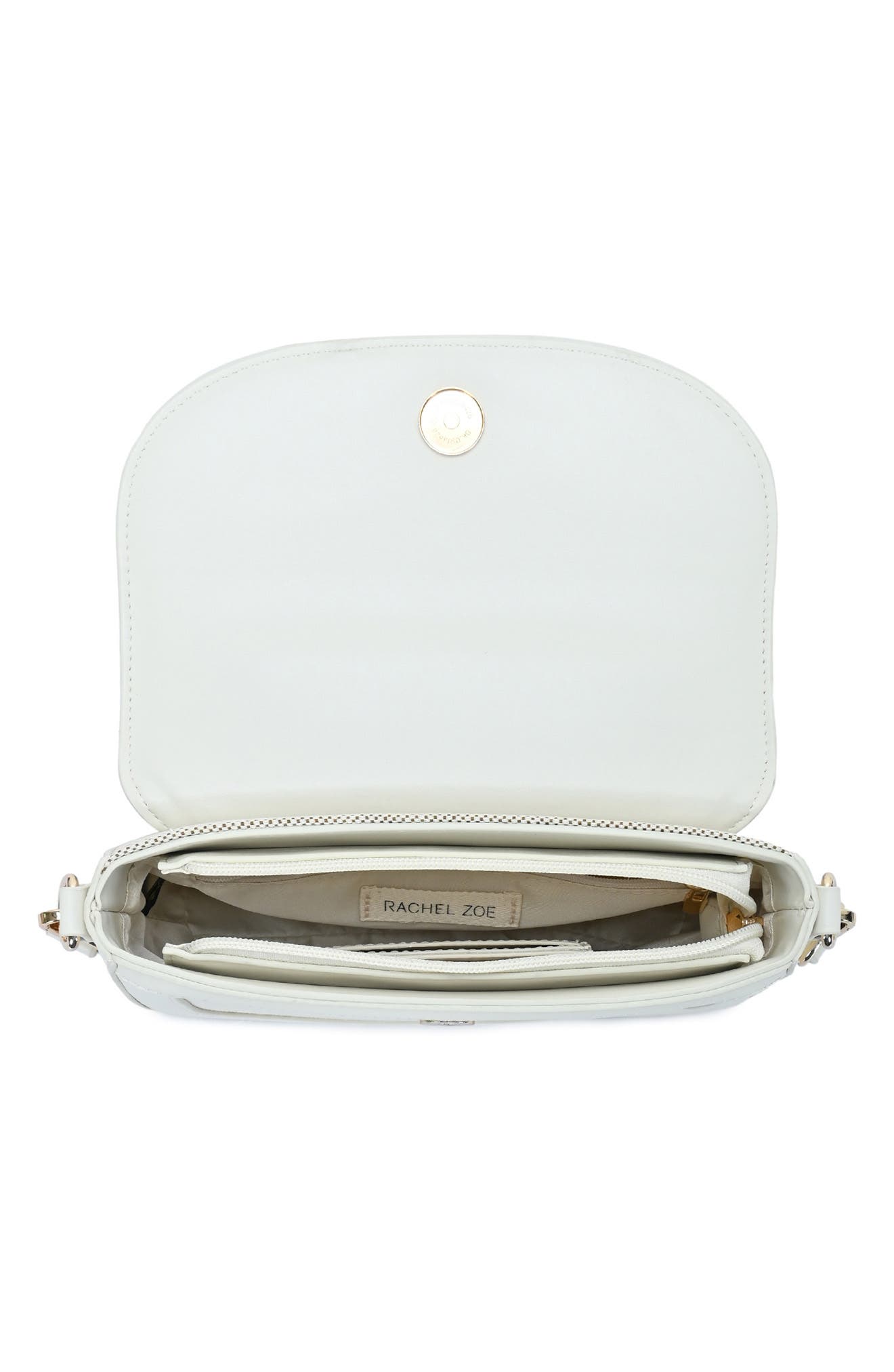 Mini Flap Canvas Bag with Bamboo Handle, Alternate, color, CREAM