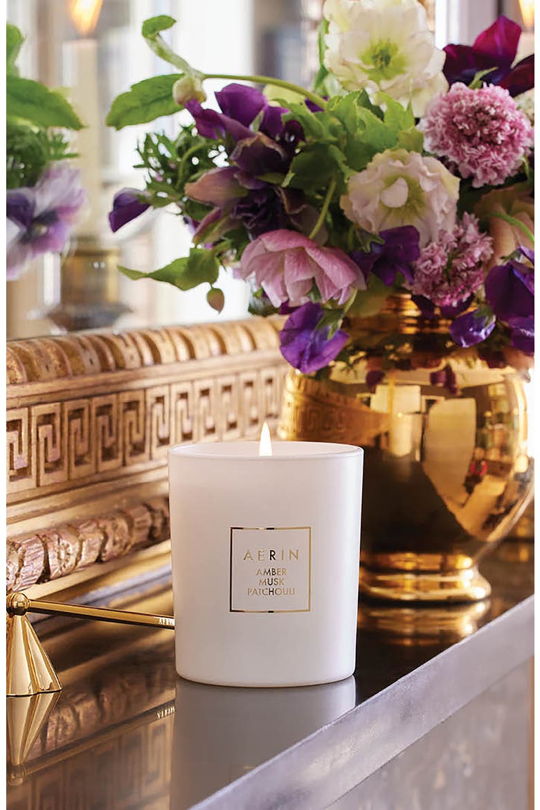 Amber Musk Patchouli Scented Candle, Alternate, color, NO COLOR