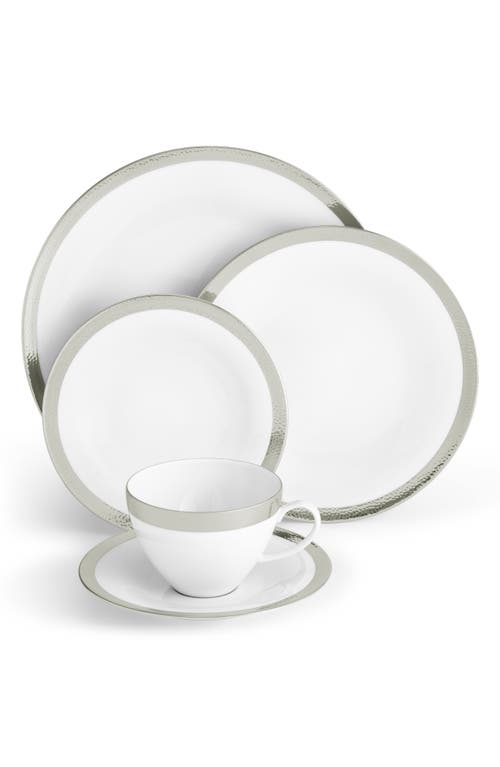 Michael Aram Silversmith 5-piece Porcelain Place Setting In White