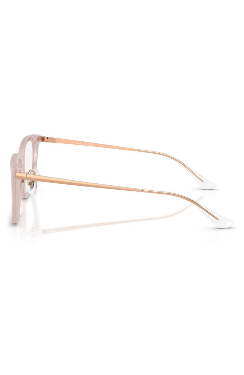 Ray-Ban 52mm Square Optical Glasses, Alternate, color, Light Brown/Beige