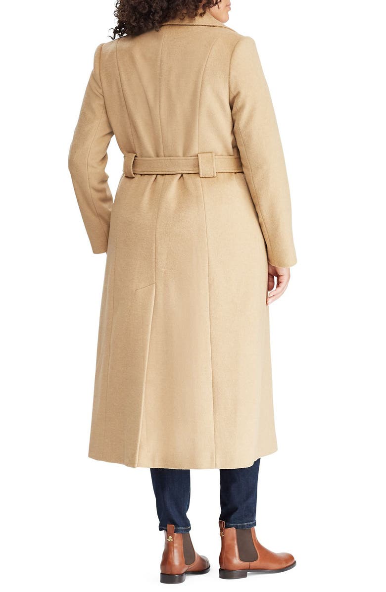 Lauren Ralph Lauren Wool Blend Belted Wrap Coat, Alternate, color, 