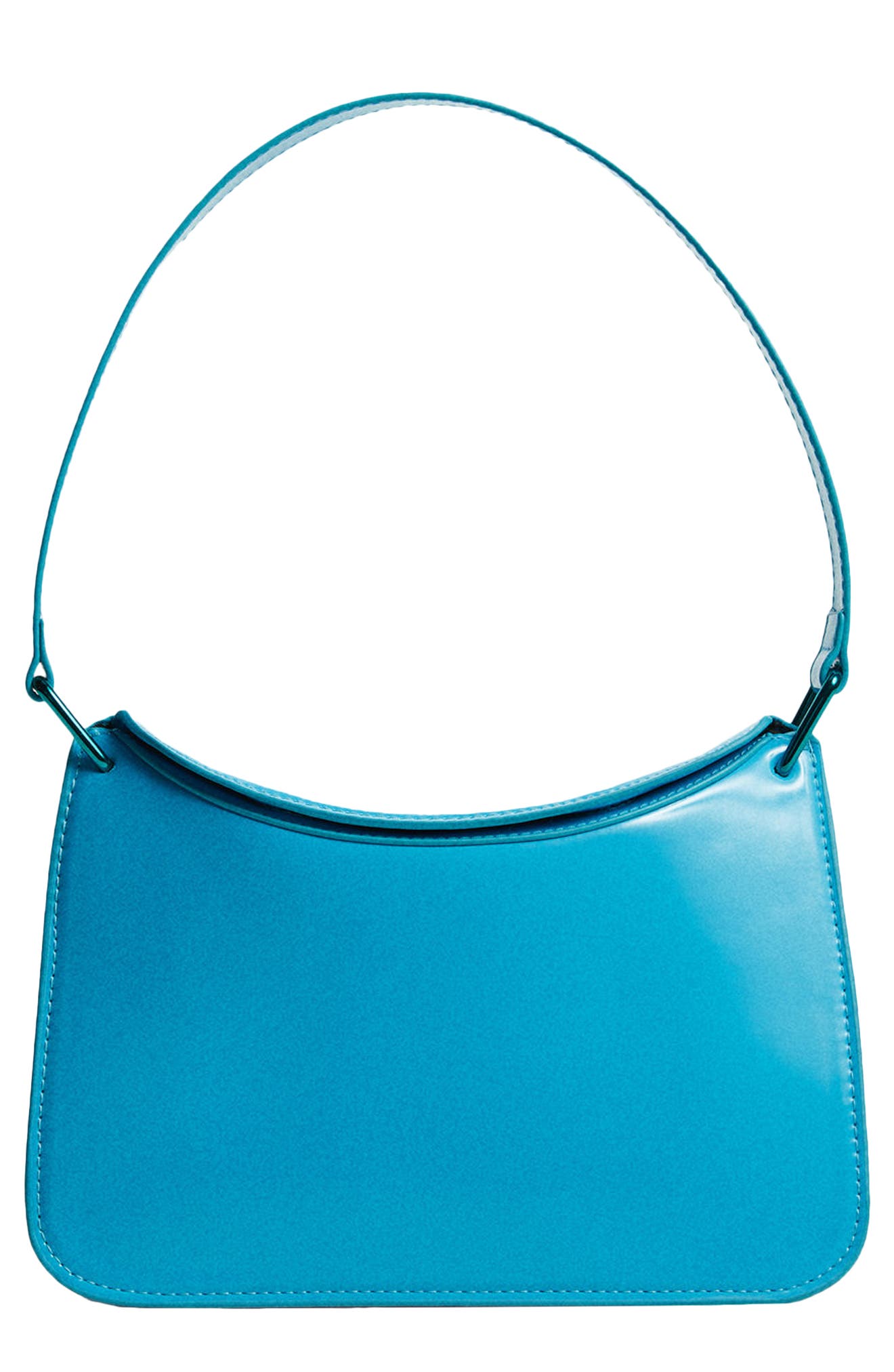 MANGO Faux Leather Baguette Bag, Main, color, 