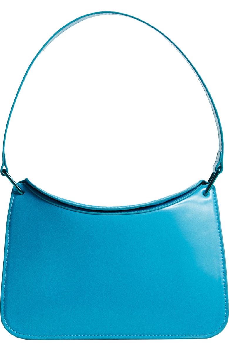 MANGO Faux Leather Baguette Bag, Main, color,