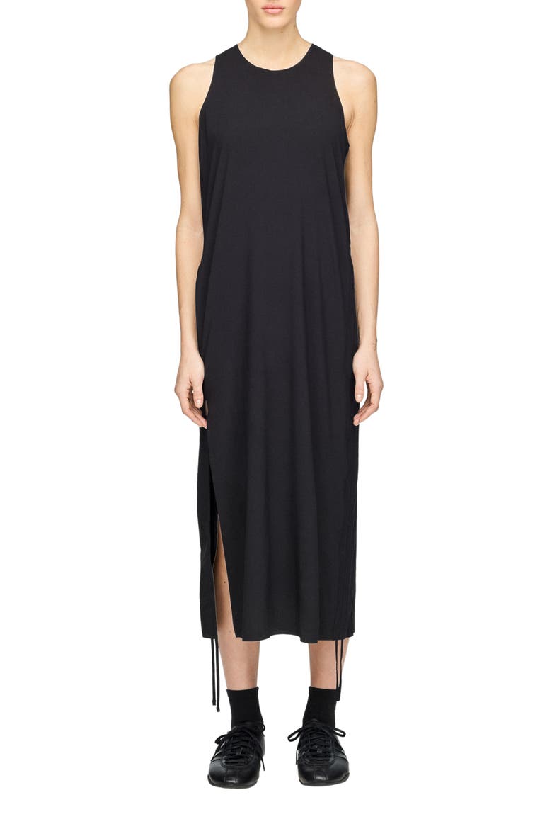 Racer Cinch Dress, Main, color, BLACK