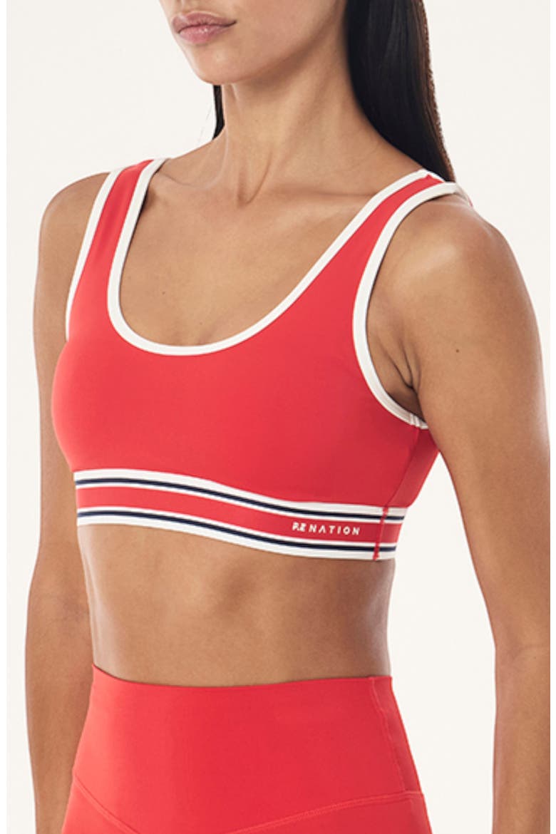 Pursuit Low Impact Scoop Neck Sports Bra, Alternate, color, COLLEGE RED