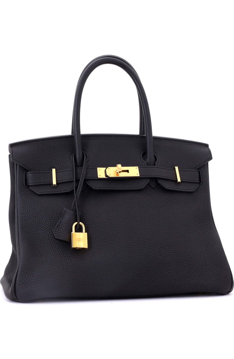 Pre-Owned Hermes Birkin Handbag Black Togo with Gold Hardware 30, Alternate, color,