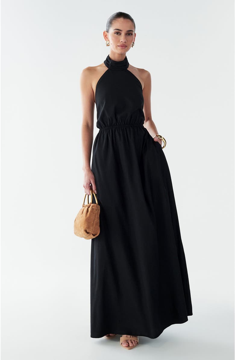 BWLDR Fay Linen Maxi, Main, color, Black