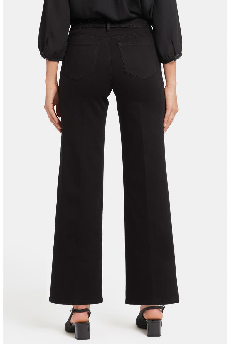 Teresa Rhinestone Wide Leg Jeans, Alternate, color, BLACK RINSE