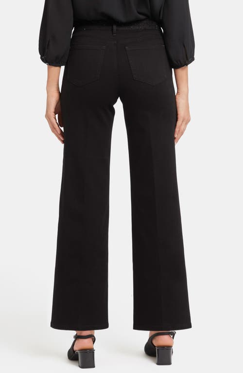 Nydj Julia Relaxed Crop Flare Jeans In Black Rinse