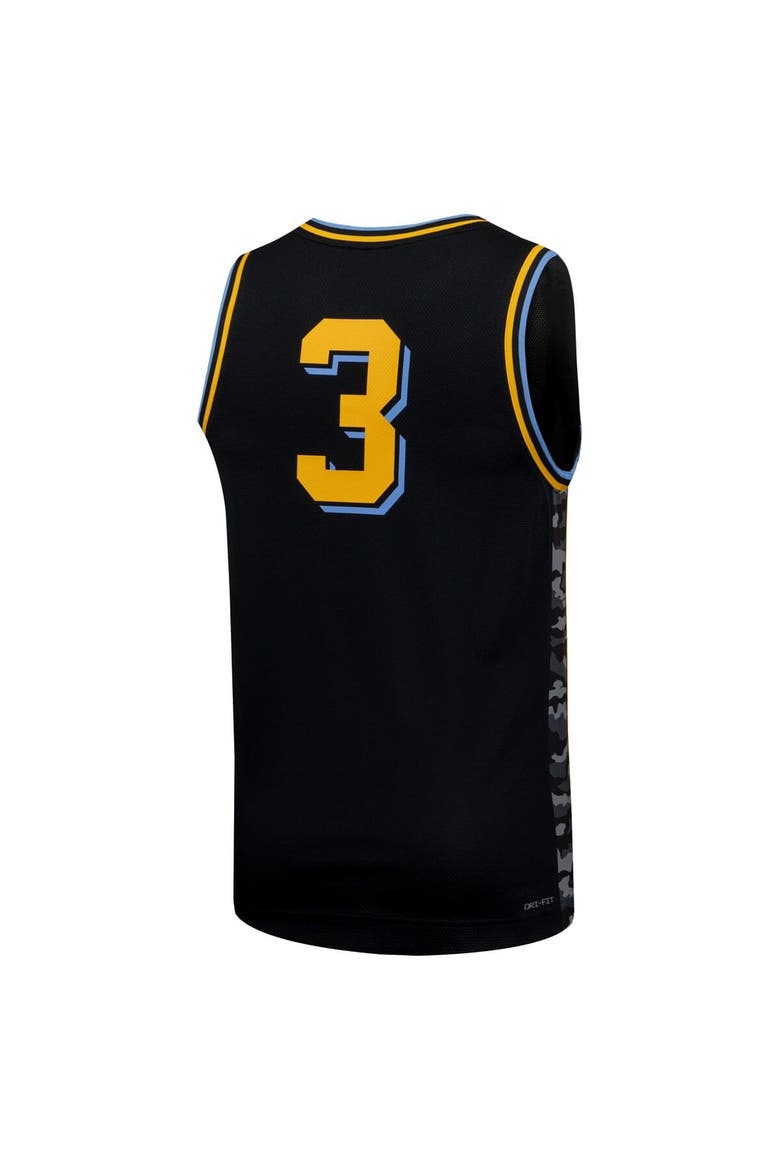 Men's Nike #3 Black Marquette Golden Eagles Replica Basketball Jersey, Alternate, color, Black