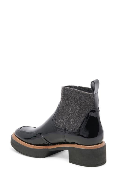 Dolce Vita Saline H2o Waterproof Platform Bootie In Midnight Patent Leather H2o