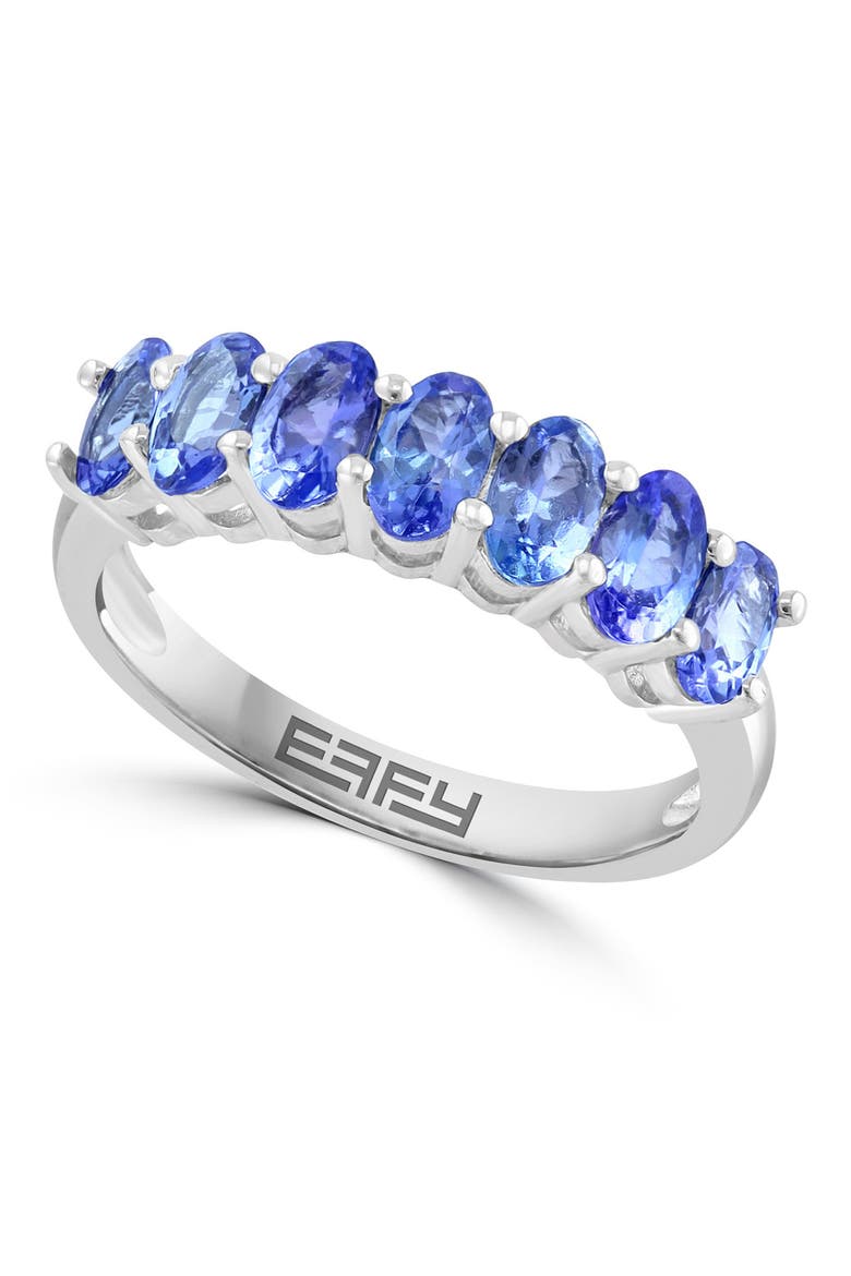 Sterling Silver Tanzanite Ring, Main, color, BLUE