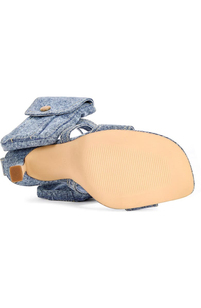 AZALEA WANG KERSHAW-DENIM POCKET STILETTO SANDAL - DENIM / 7.5 / STILETTO, Alternate, color, Denim