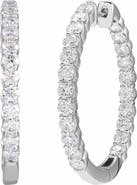 Ivy & Pearl Co. 3 CT Lab-Grown Diamond Hoop Earrings in 14K Gold