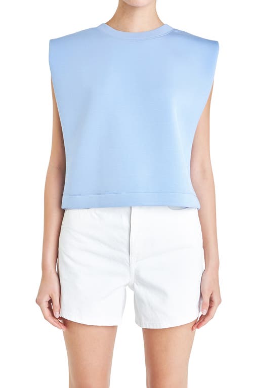 Grey Lab Soft Muscle Crew-neck Top In Lightblue In Blue