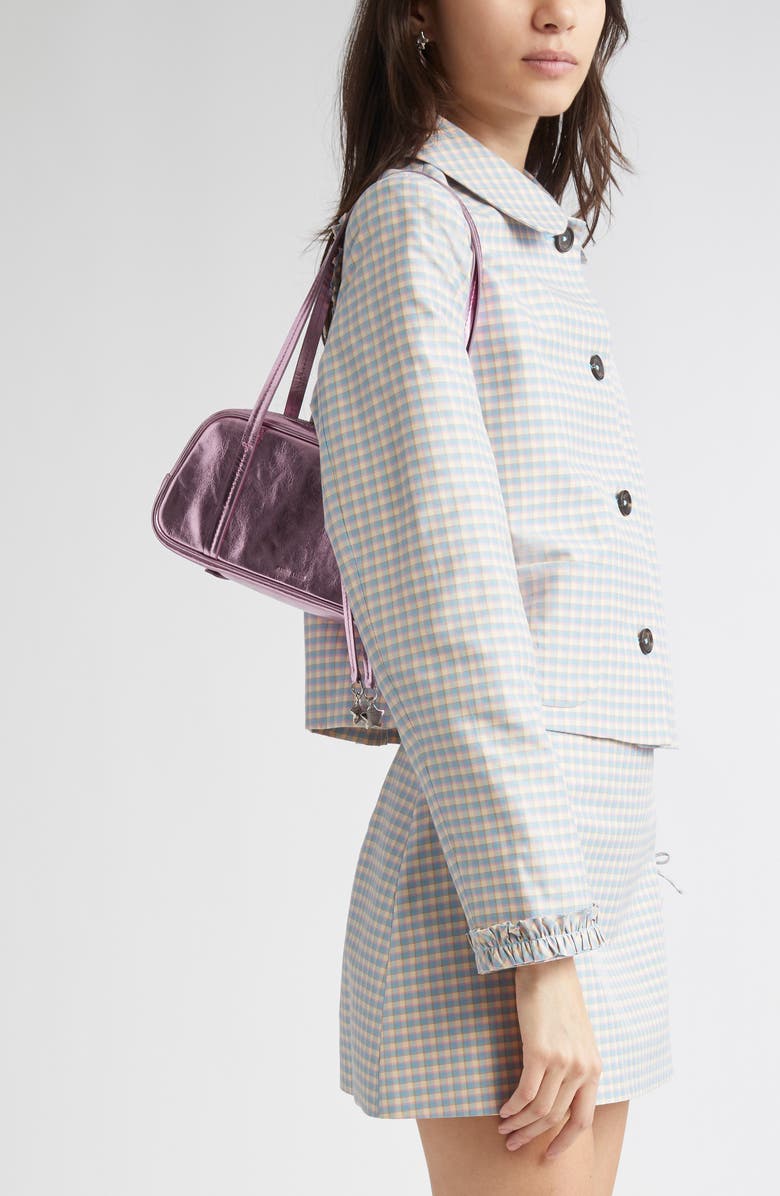 Sandy Liang Twin Metallic Leather Shoulder Bag, Alternate, color,