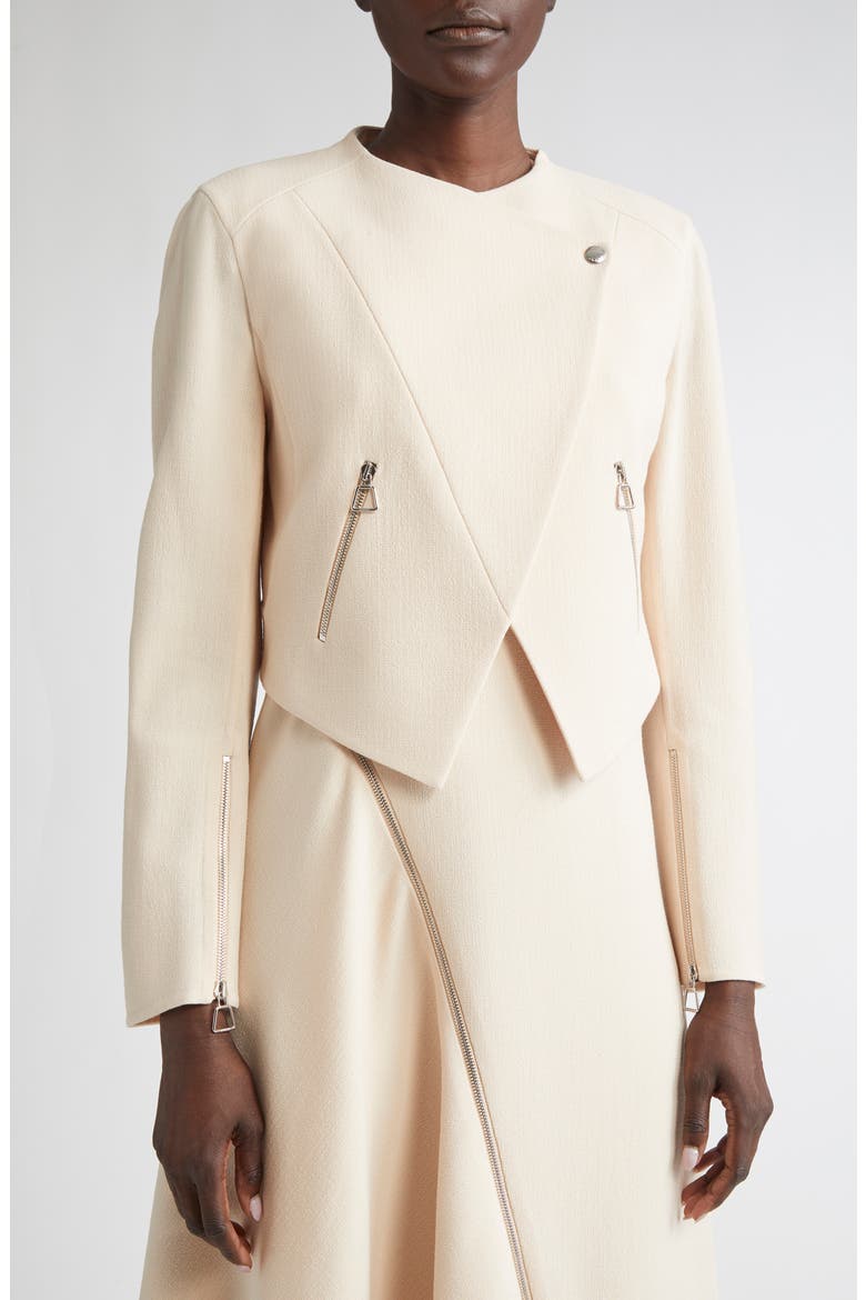 Ariel Double Face Wool Crop Jacket, Alternate, color, SEASHELL