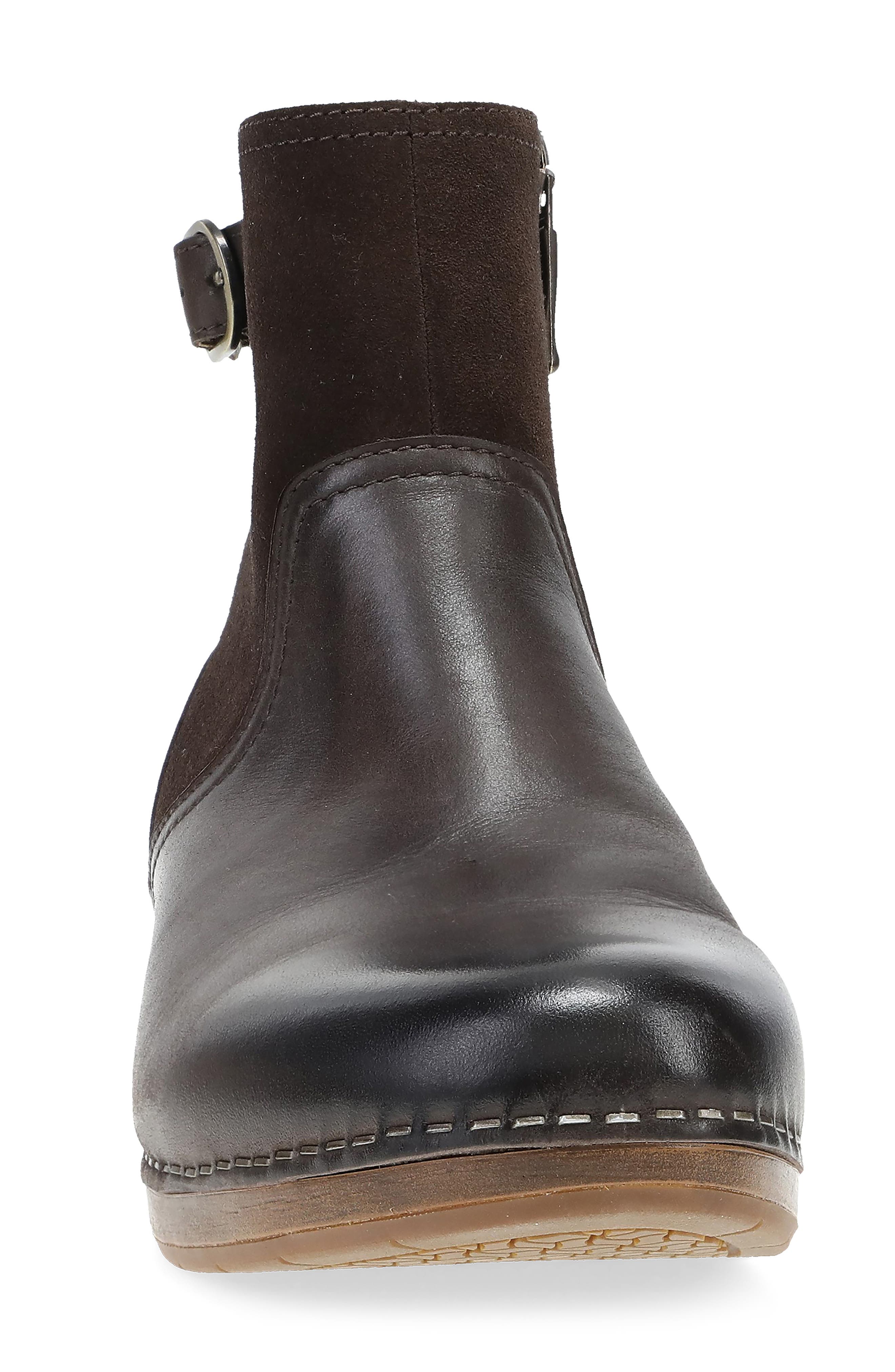 Monique Bootie, Alternate, color, CHOCOLATE BURNISHED CALF
