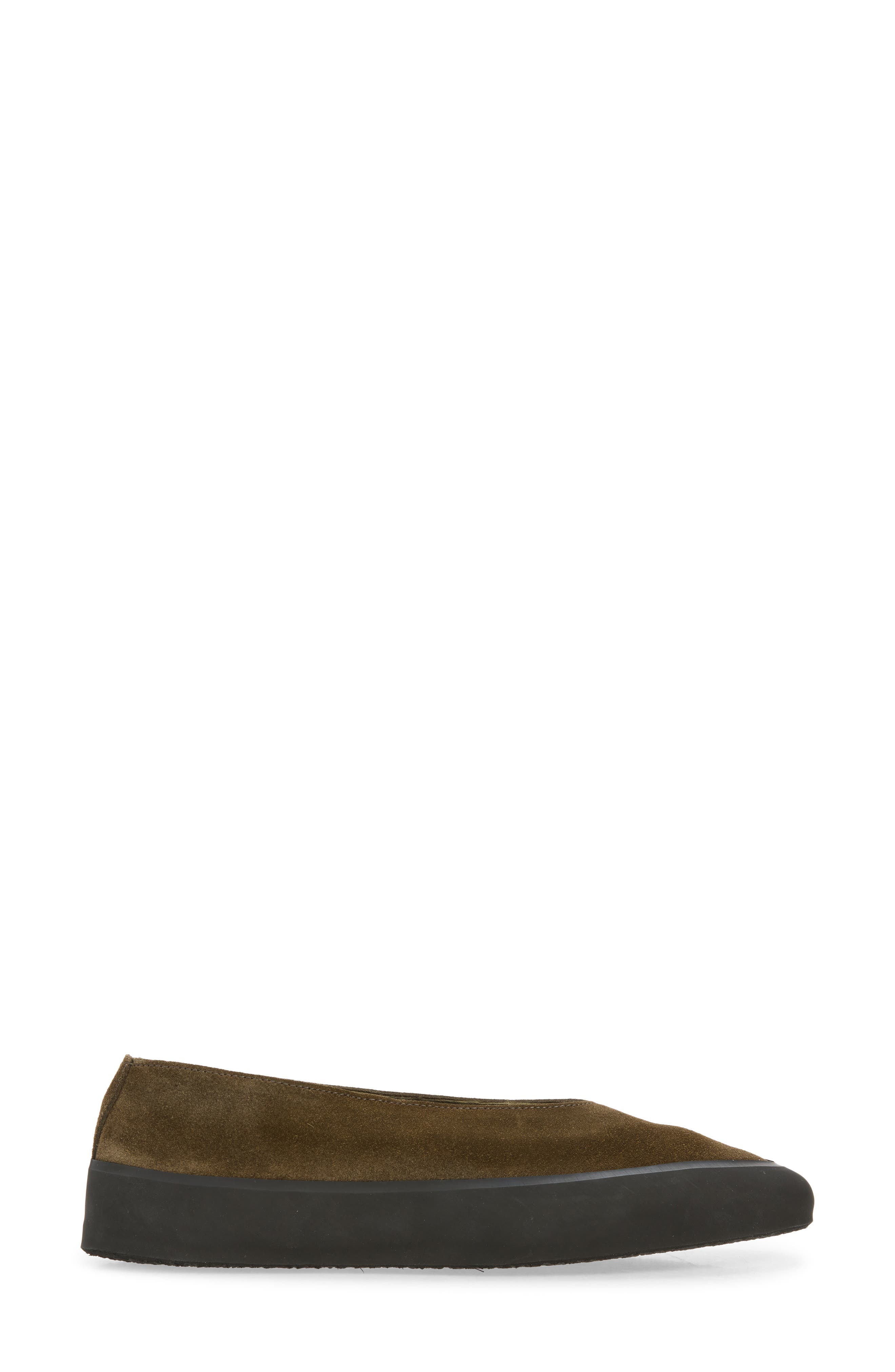 Après Ski Genuine Shearling Lined Ballerina Flat, Alternate, color, MILITARY