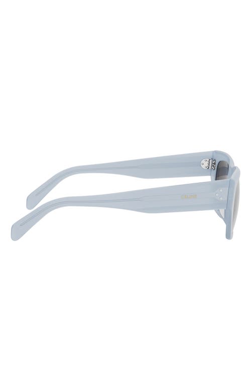 Celine Geometric 3 Dots 53mm Sunglasses In Blue