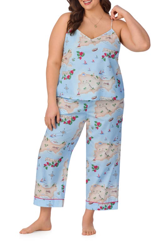 Bedhead Pajamas Organic Cotton Crop Pajamas In Ciao Capri
