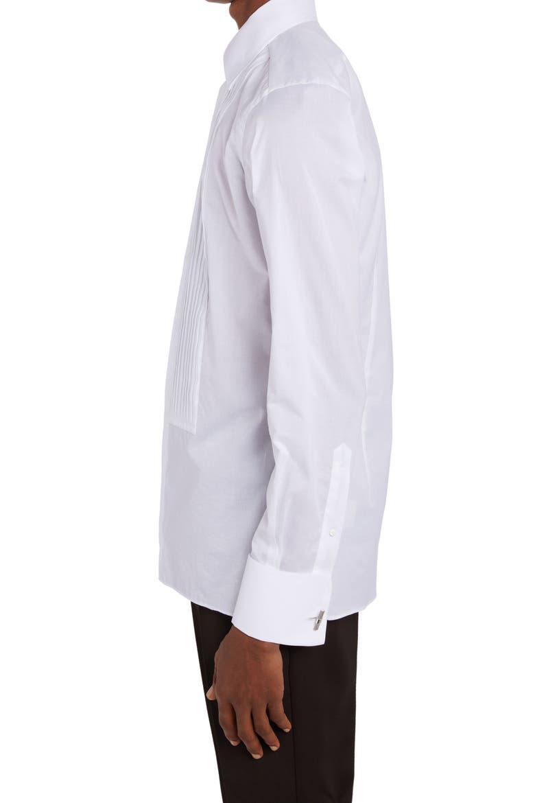 Slim Fit Poplin Tuxedo Shirt, Alternate, color, OPTICAL WHITE