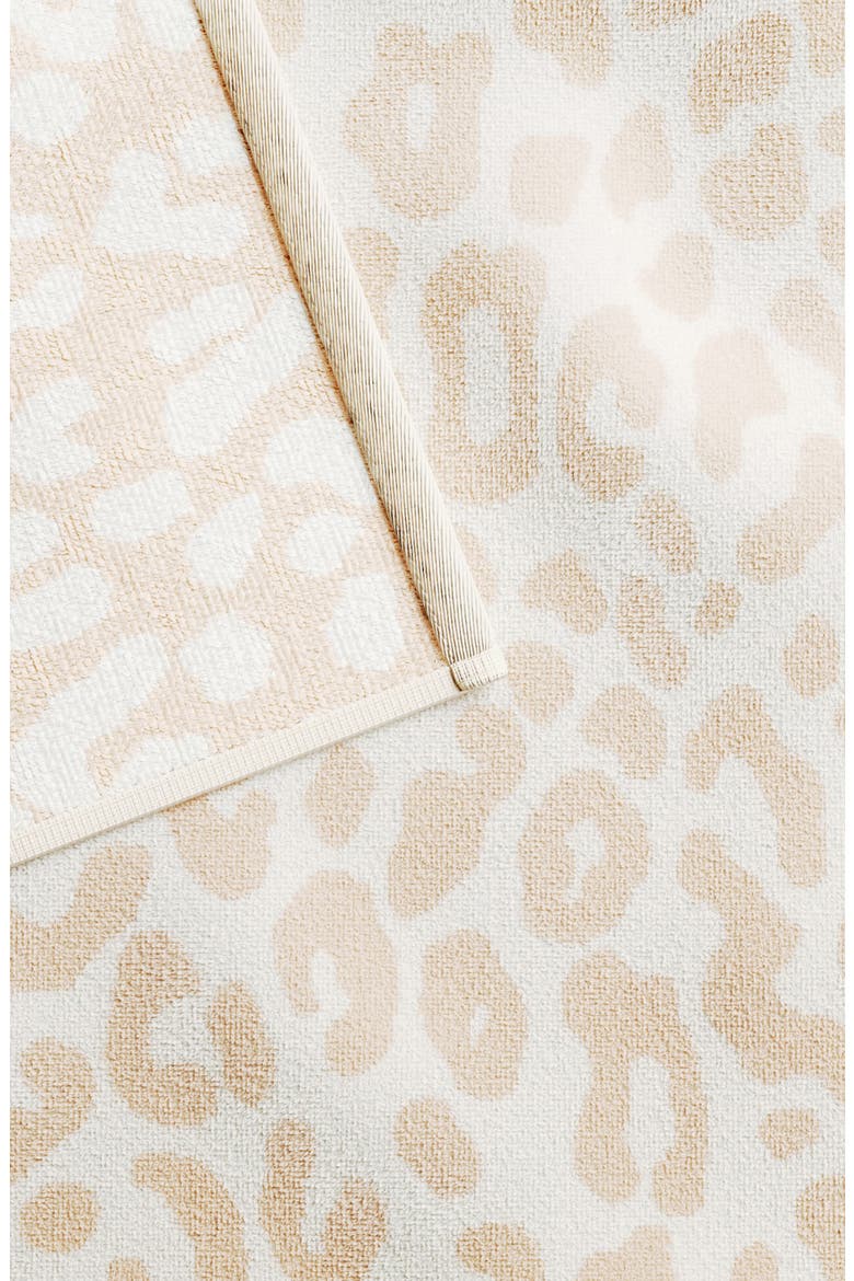 Oversize Beach Towel, Alternate, color, DARK TAN / IVORY LEOPARD
