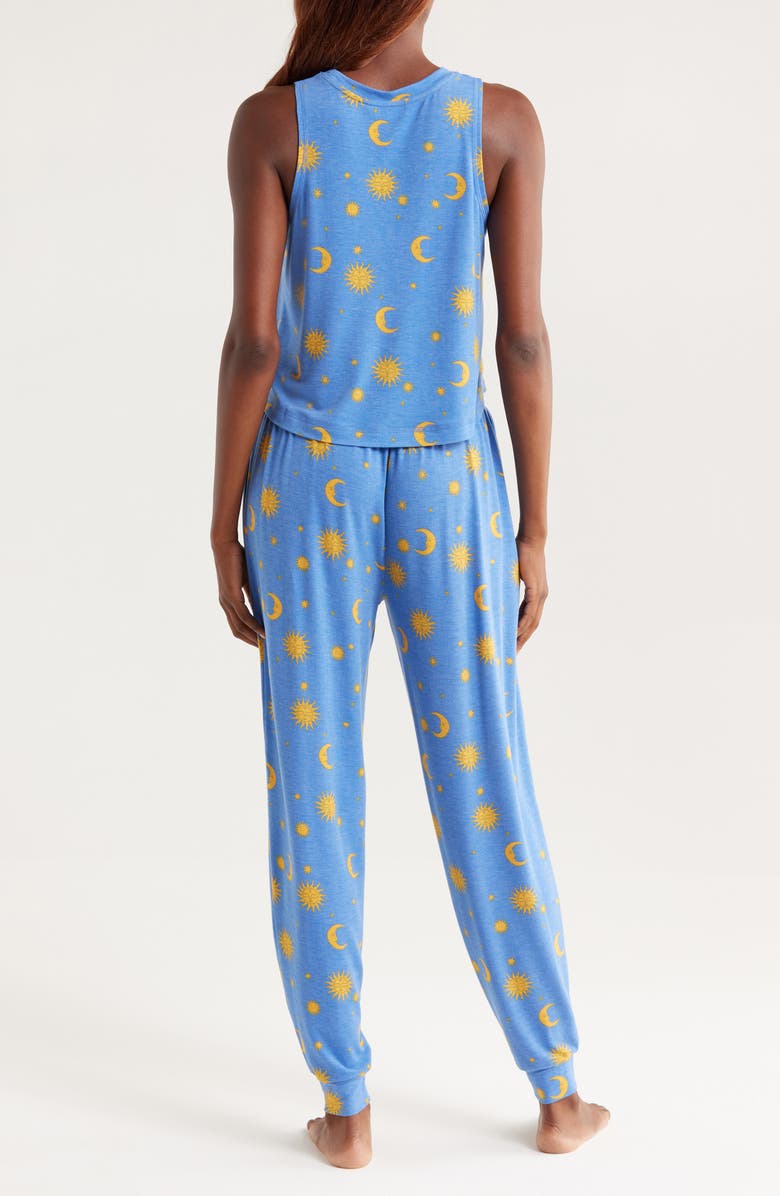 Honeydew Star Seeker Brushed Jersey Tank & Pant Pajamas, Alternate, color, Periwinkle Celestial