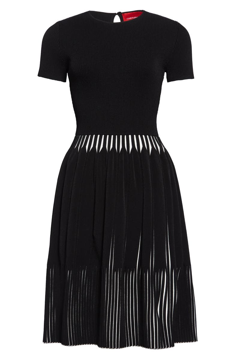Carolina Herrera Fit & Flare Sweater Dress, Main, color, 