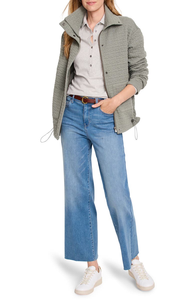 NZ ACTIVE by NIC+ZOE Throw On Quilted Knit Jacket, Alternate, color, Dark Olive