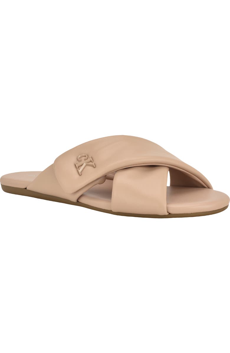 Calvin Klein Renley Slide Sandal, Main, color, Light Natural