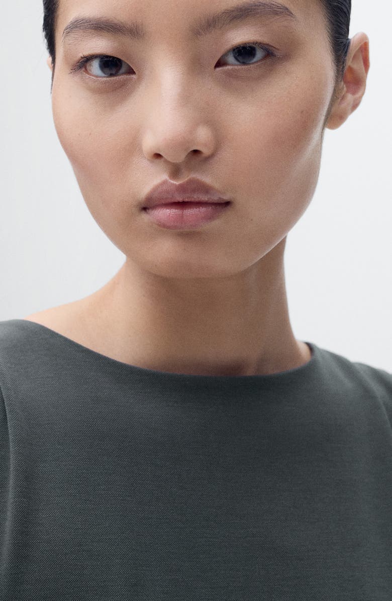 MANGO Side Tie Wide Leg Jumpsuit, Alternate, color, Charcoal