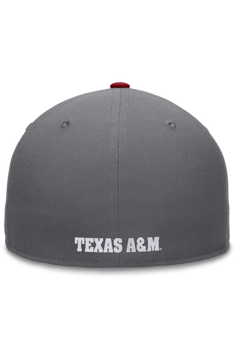 TOP OF THE WORLD Men's Top of the World Gray/Maroon Texas A&M Aggies Rally Two-Tone Fitted Hat, Alternate, color, Gray